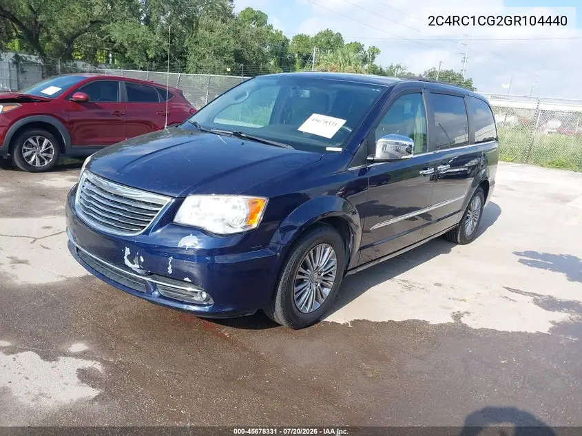 2016 Chrysler Town & Country Touring-L Anniversary Edition VIN: 2C4RC1CG2GR104440 Lot: 45678331