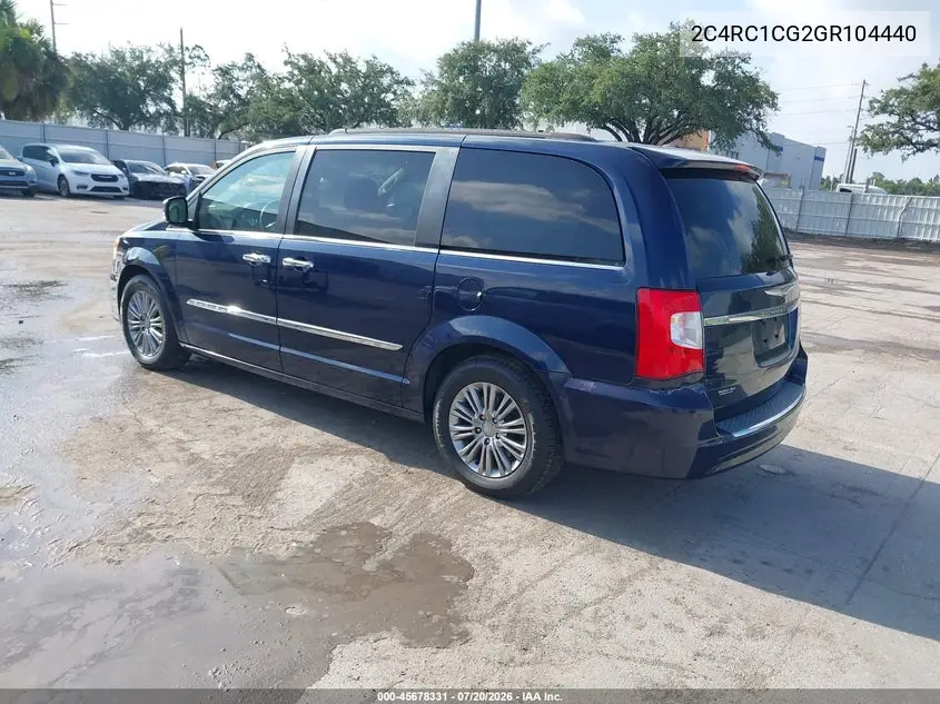 2016 Chrysler Town & Country Touring-L Anniversary Edition VIN: 2C4RC1CG2GR104440 Lot: 45678331