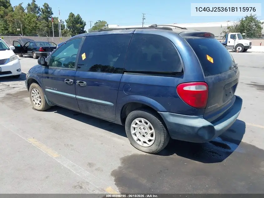 2001 Chrysler Voyager VIN: 1C4GJ25361B115976 Lot: 45396795