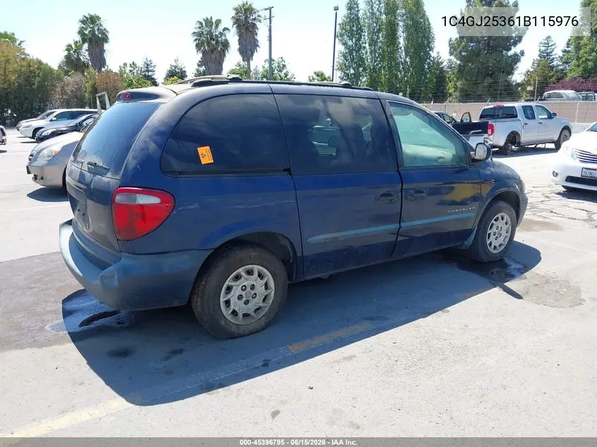 2001 Chrysler Voyager VIN: 1C4GJ25361B115976 Lot: 45396795