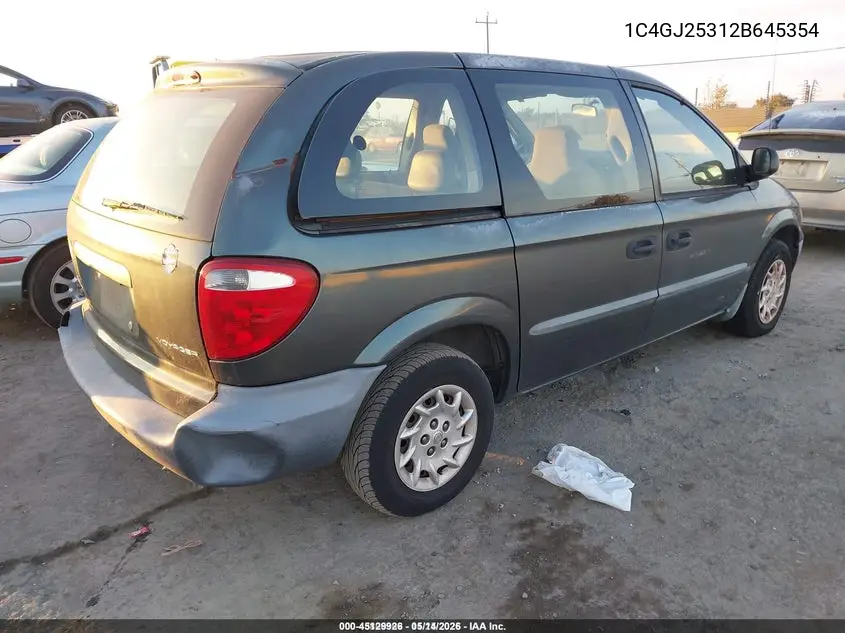 1C4GJ25312B645354 2002 Chrysler Voyager