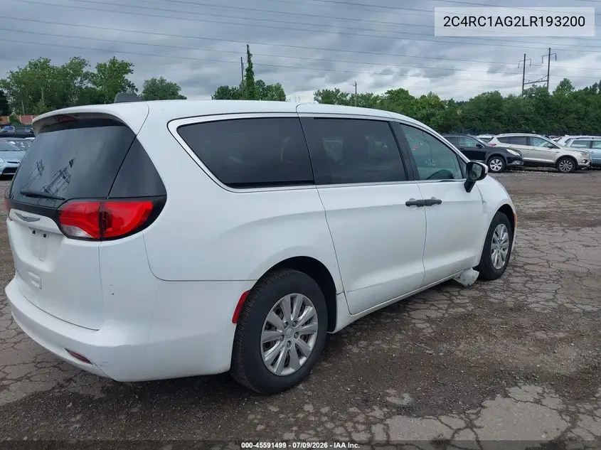 2020 Chrysler Voyager L VIN: 2C4RC1AG2LR193200 Lot: 45591499