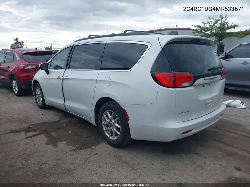 2021 Chrysler Voyager Lxi VIN: 2C4RC1DG4MR533671 Lot: 45340211