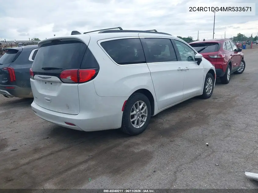 2021 Chrysler Voyager Lxi VIN: 2C4RC1DG4MR533671 Lot: 45340211