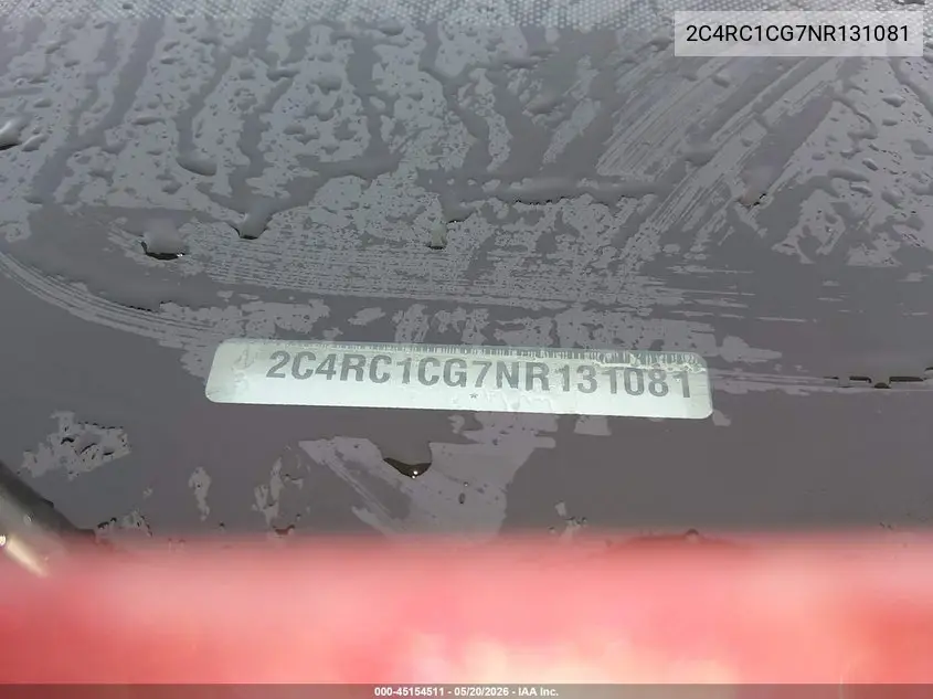 2022 Chrysler Voyager Lx VIN: 2C4RC1CG7NR131081 Lot: 45154511