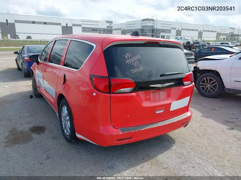 2022 Chrysler Voyager Lx VIN: 2C4RC1CG3NR203541 Lot: 45199349