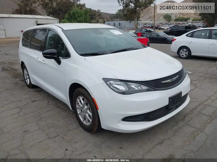 2025 Chrysler Voyager Lx VIN: 2C4RC1CGXSR611501 Lot: 45392314