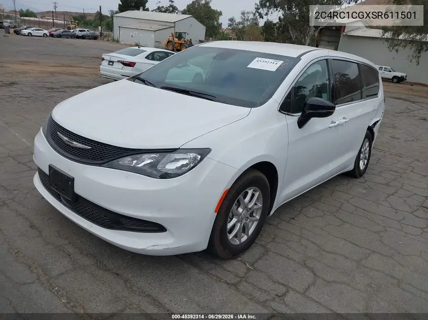 2025 Chrysler Voyager Lx VIN: 2C4RC1CGXSR611501 Lot: 45392314