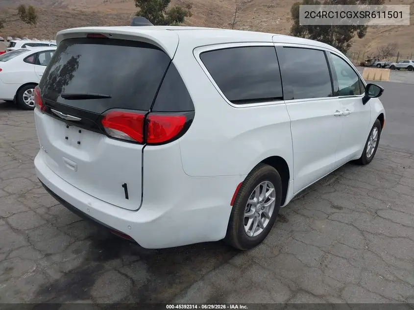 2025 Chrysler Voyager Lx VIN: 2C4RC1CGXSR611501 Lot: 45392314