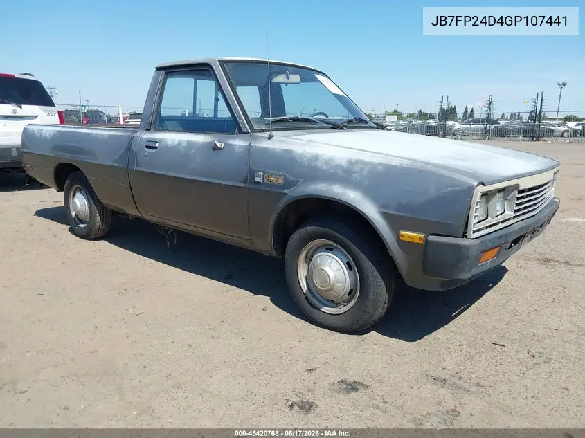 1986 Dodge D50 Custom VIN: JB7FP24D4GP107441 Lot: 45420768