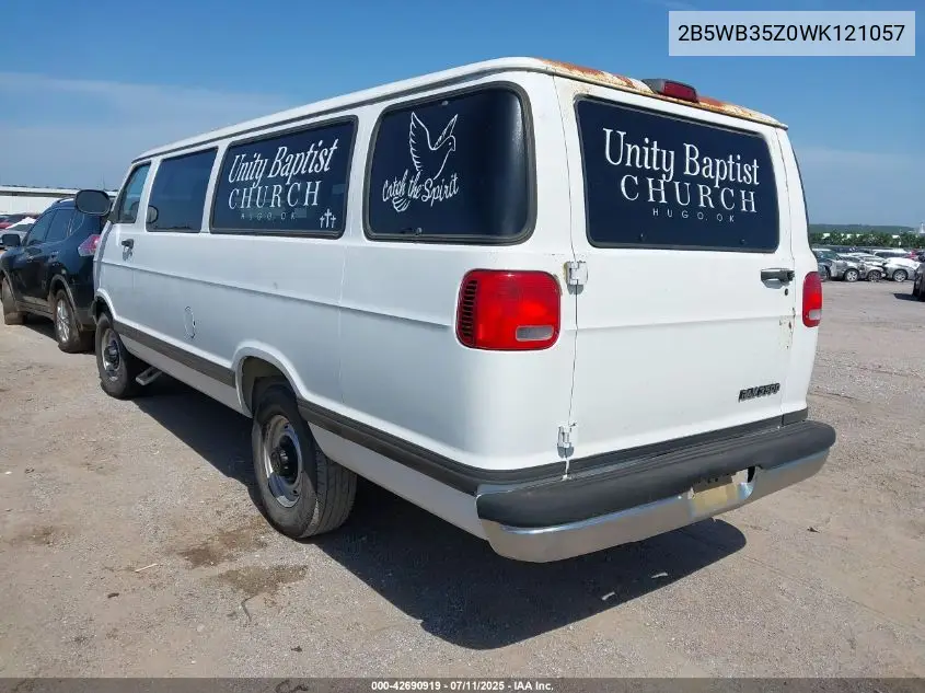 1998 Dodge Ram Wagon 3500 Value VIN: 2B5WB35Z0WK121057 Lot: 42690919