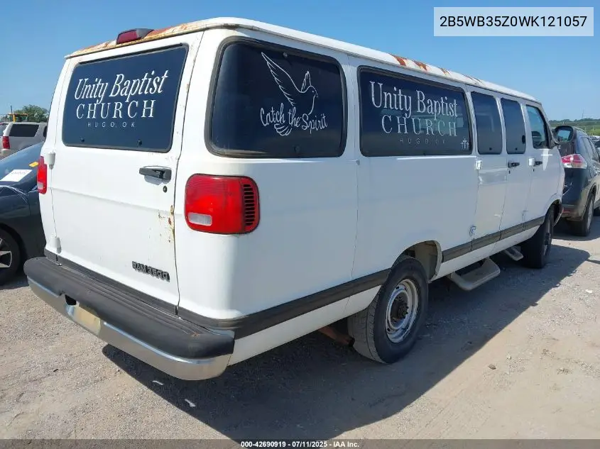 1998 Dodge Ram Wagon 3500 Value VIN: 2B5WB35Z0WK121057 Lot: 42690919