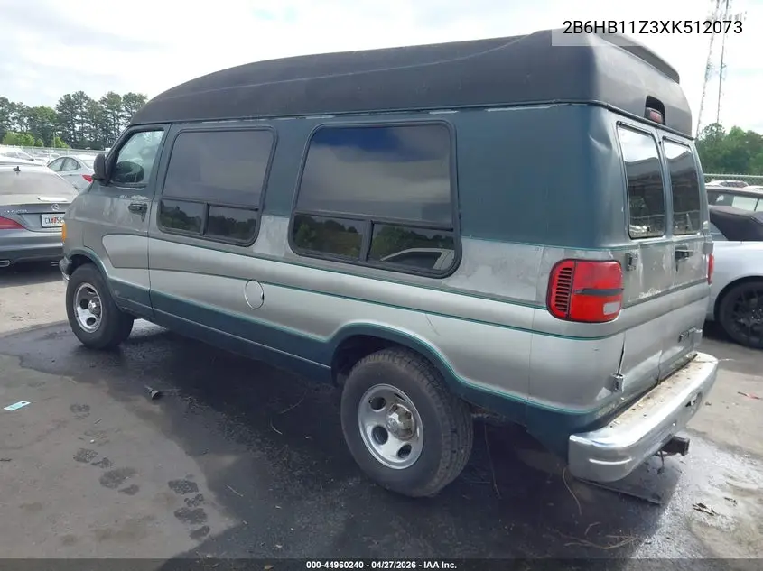 1999 Dodge Ram Van 1500 Commercial/Conversion VIN: 2B6HB11Z3XK512073 Lot: 44960240