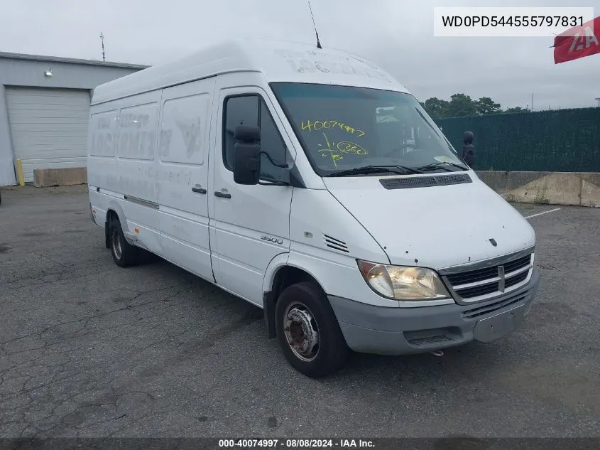2005 Dodge Sprinter Van 3500 Shc VIN: WD0PD544555797831 Lot: 40074997