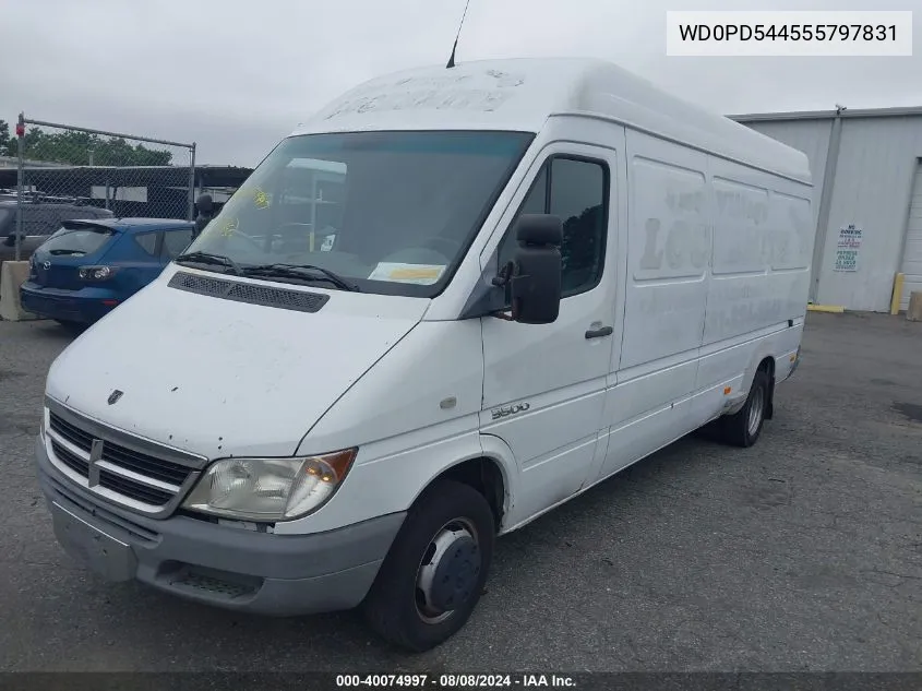 2005 Dodge Sprinter Van 3500 Shc VIN: WD0PD544555797831 Lot: 40074997