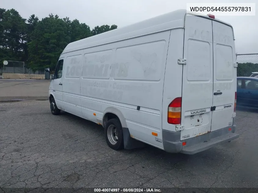 2005 Dodge Sprinter Van 3500 Shc VIN: WD0PD544555797831 Lot: 40074997