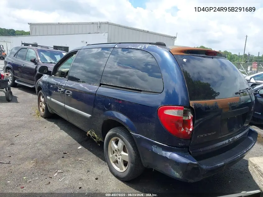 2005 Dodge Grand Caravan Se VIN: 1D4GP24R95B291689 Lot: 45370323