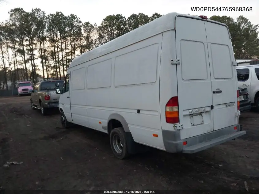 2006 Dodge Sprinter Van 3500 Shc VIN: WD0PD544765968368 Lot: 43960088