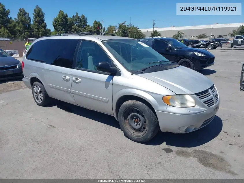 2007 Dodge Grand Caravan Sxt VIN: 2D4GP44L07R119921 Lot: 45601473