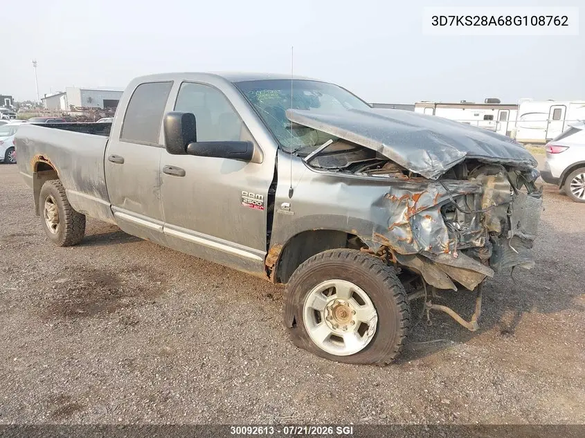 2008 Dodge Ram 2500 St/Slt VIN: 3D7KS28A68G108762 Lot: 30092613