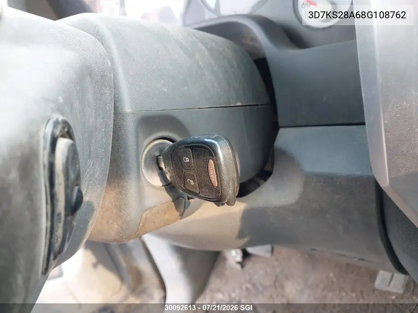 2008 Dodge Ram 2500 St/Slt VIN: 3D7KS28A68G108762 Lot: 30092613