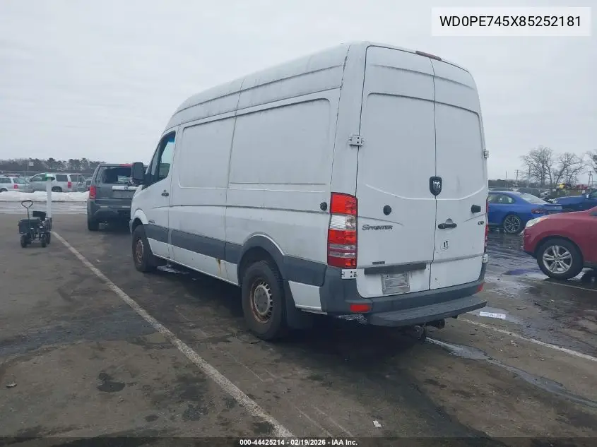 2008 Dodge Sprinter Van 2500 VIN: WD0PE745X85252181 Lot: 44425214