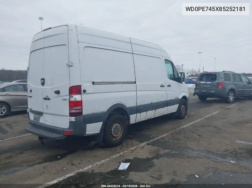 2008 Dodge Sprinter Van 2500 VIN: WD0PE745X85252181 Lot: 44425214