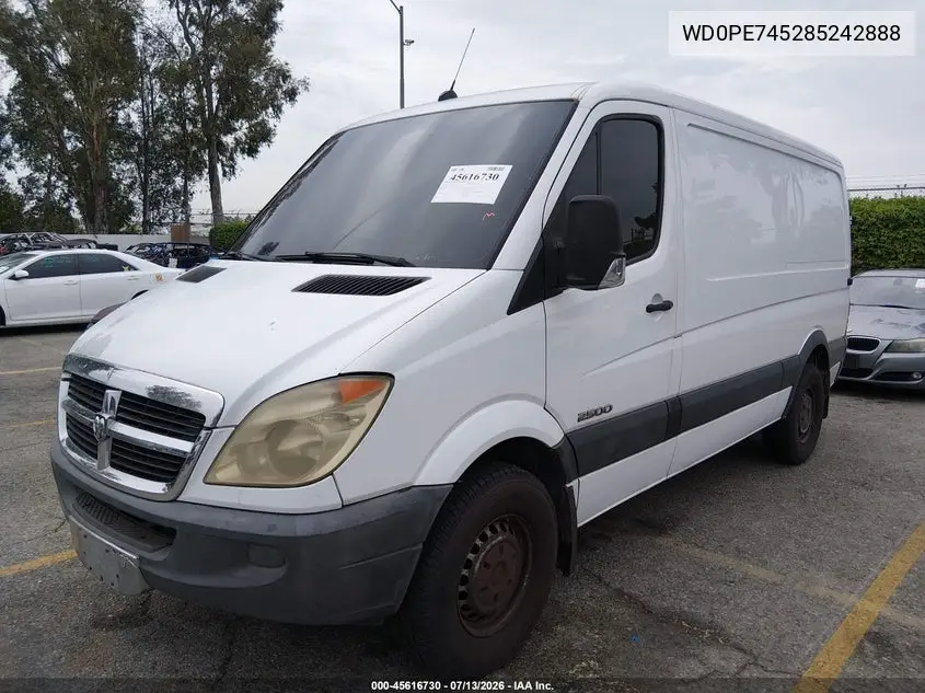 2008 Dodge Sprinter Van 2500 VIN: WD0PE745285242888 Lot: 45616730