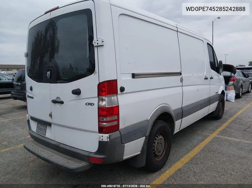 2008 Dodge Sprinter Van 2500 VIN: WD0PE745285242888 Lot: 45616730