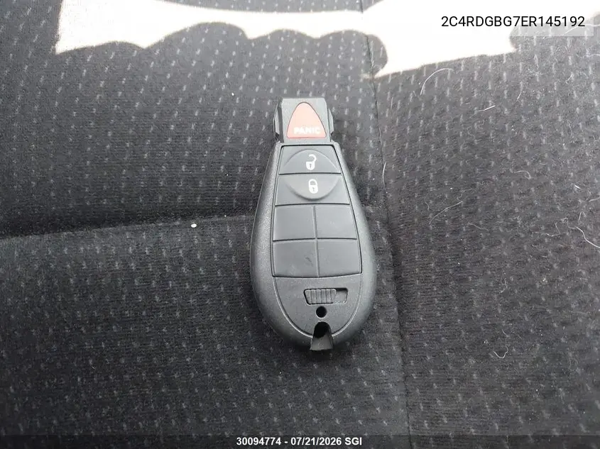 2014 Dodge Grand Caravan Se VIN: 2C4RDGBG7ER145192 Lot: 30094774
