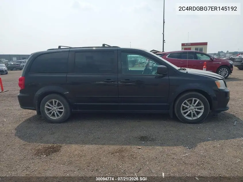 2014 Dodge Grand Caravan Se VIN: 2C4RDGBG7ER145192 Lot: 30094774