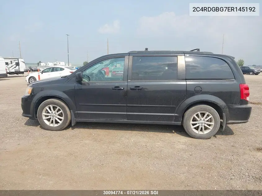 2014 Dodge Grand Caravan Se VIN: 2C4RDGBG7ER145192 Lot: 30094774