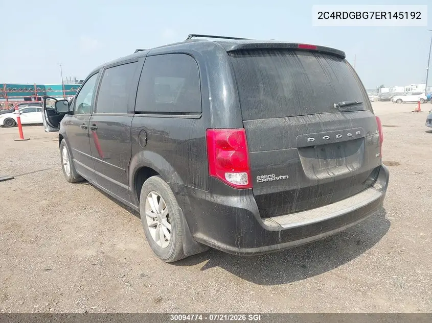 2014 Dodge Grand Caravan Se VIN: 2C4RDGBG7ER145192 Lot: 30094774