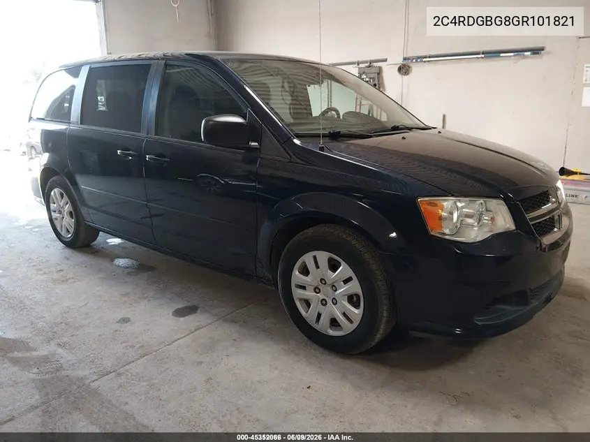 2016 Dodge Grand Caravan Se VIN: 2C4RDGBG8GR101821 Lot: 45352066