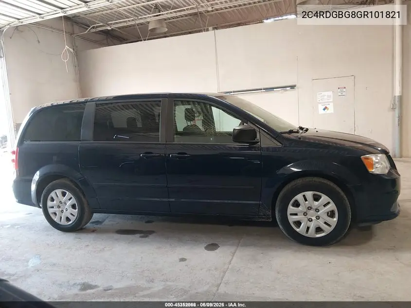 2016 Dodge Grand Caravan Se VIN: 2C4RDGBG8GR101821 Lot: 45352066
