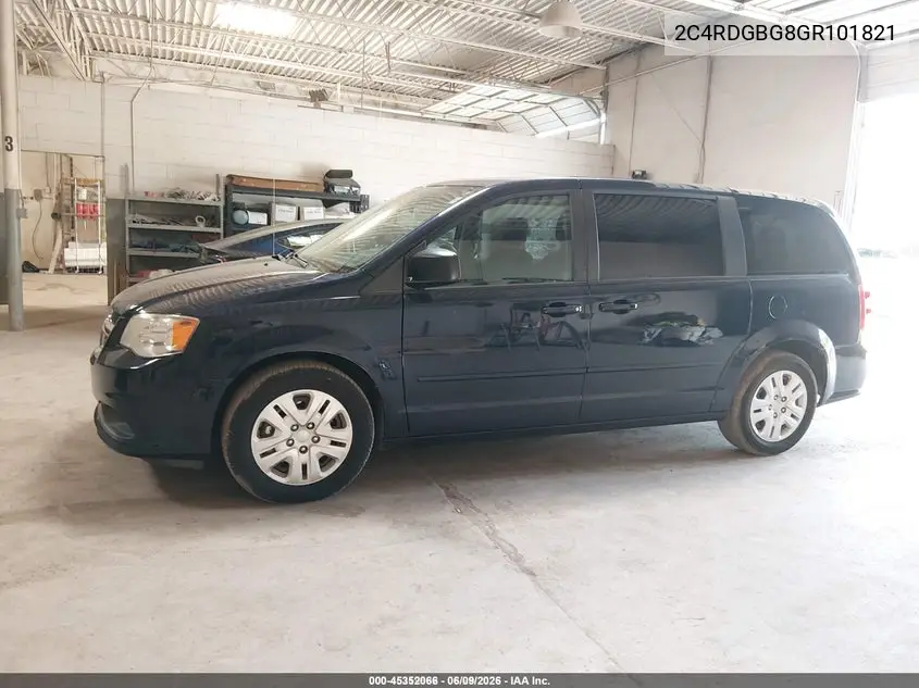 2016 Dodge Grand Caravan Se VIN: 2C4RDGBG8GR101821 Lot: 45352066