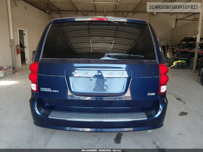 2016 Dodge Grand Caravan Se VIN: 2C4RDGBG8GR101821 Lot: 45352066