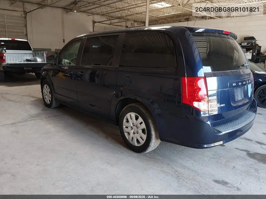 2016 Dodge Grand Caravan Se VIN: 2C4RDGBG8GR101821 Lot: 45352066