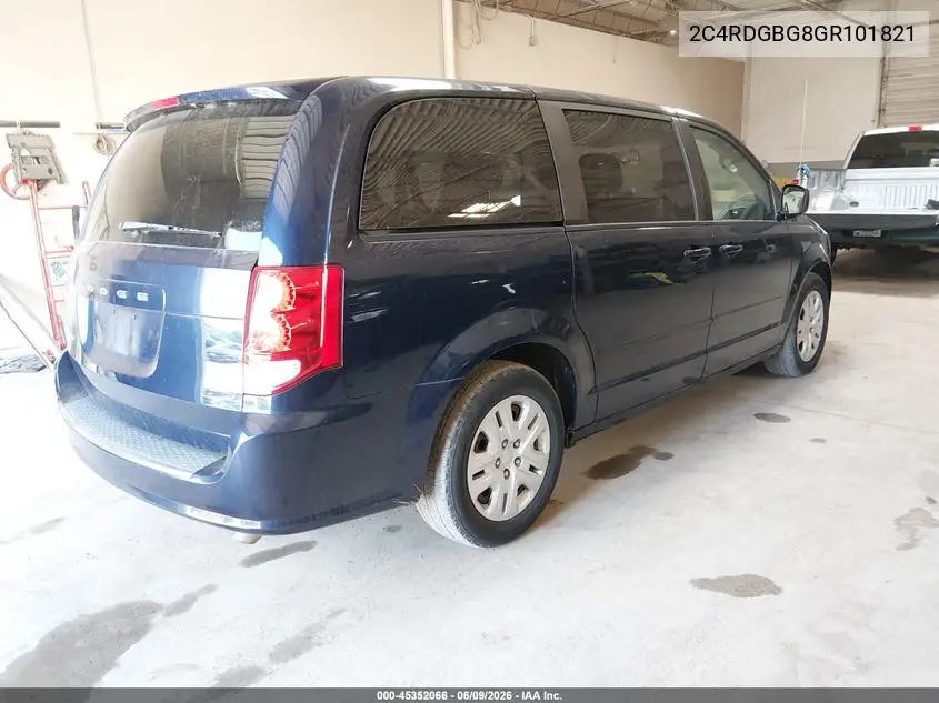 2016 Dodge Grand Caravan Se VIN: 2C4RDGBG8GR101821 Lot: 45352066