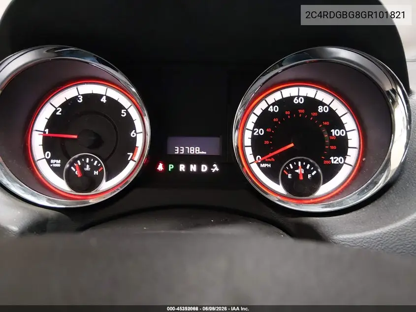 2016 Dodge Grand Caravan Se VIN: 2C4RDGBG8GR101821 Lot: 45352066