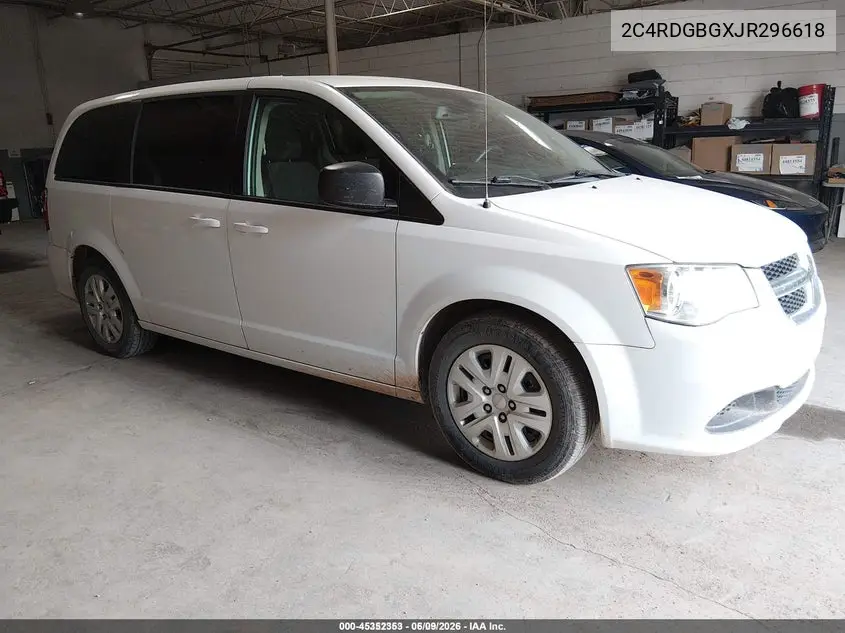 2018 Dodge Grand Caravan Se VIN: 2C4RDGBGXJR296618 Lot: 45352353