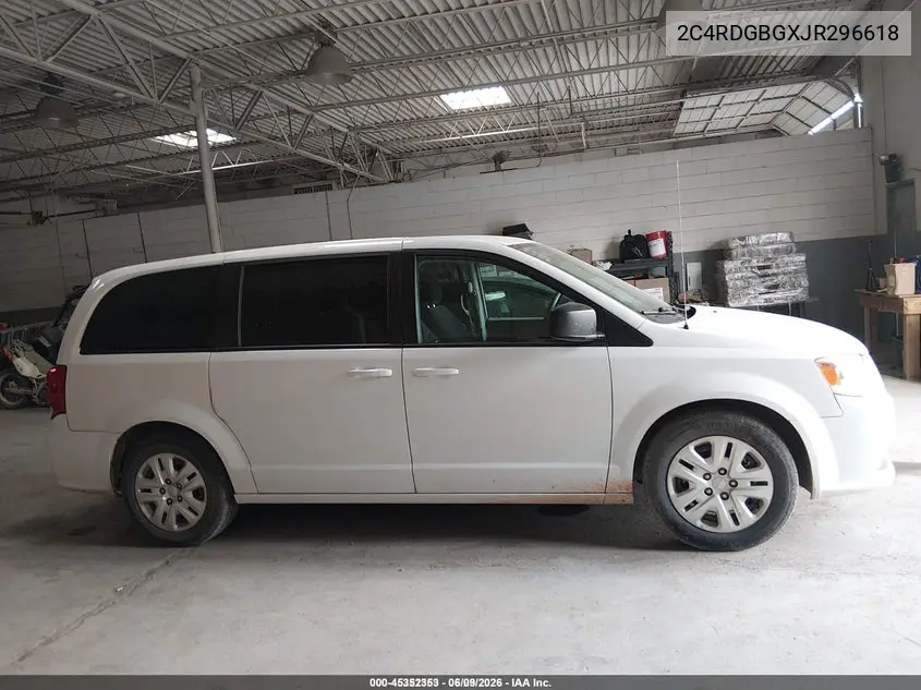 2018 Dodge Grand Caravan Se VIN: 2C4RDGBGXJR296618 Lot: 45352353