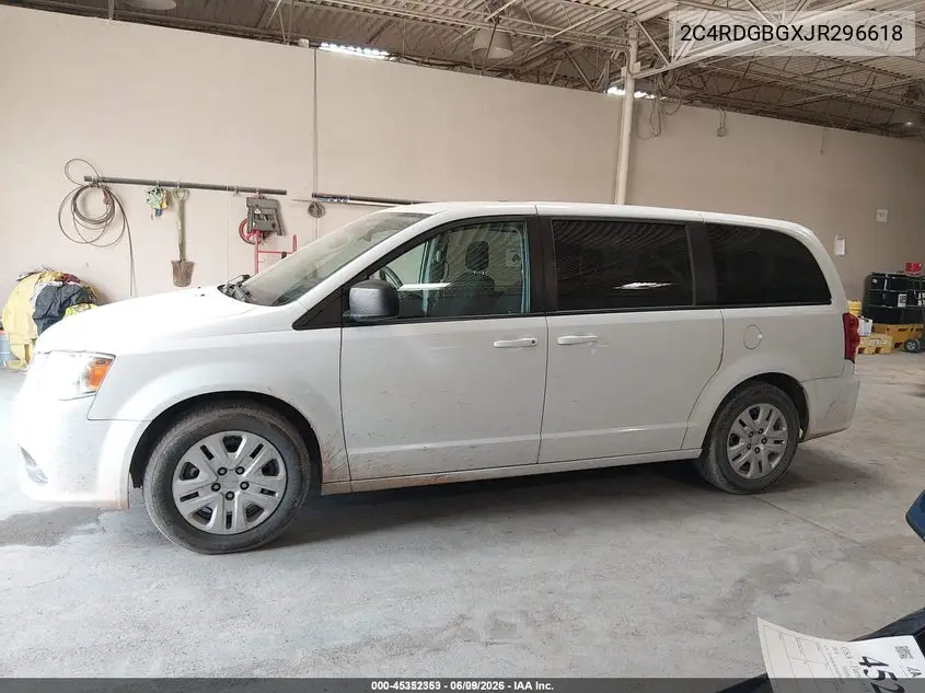 2018 Dodge Grand Caravan Se VIN: 2C4RDGBGXJR296618 Lot: 45352353