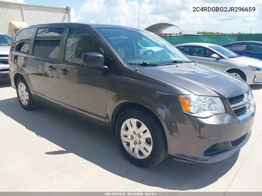 2018 Dodge Grand Caravan Se VIN: 2C4RDGBG2JR296659 Lot: 45381625