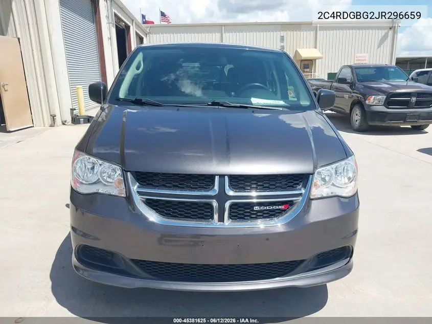 2018 Dodge Grand Caravan Se VIN: 2C4RDGBG2JR296659 Lot: 45381625