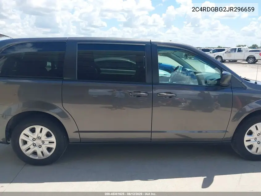 2018 Dodge Grand Caravan Se VIN: 2C4RDGBG2JR296659 Lot: 45381625