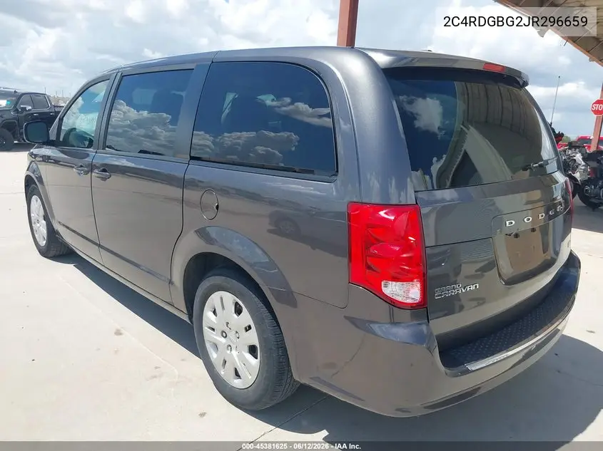 2018 Dodge Grand Caravan Se VIN: 2C4RDGBG2JR296659 Lot: 45381625