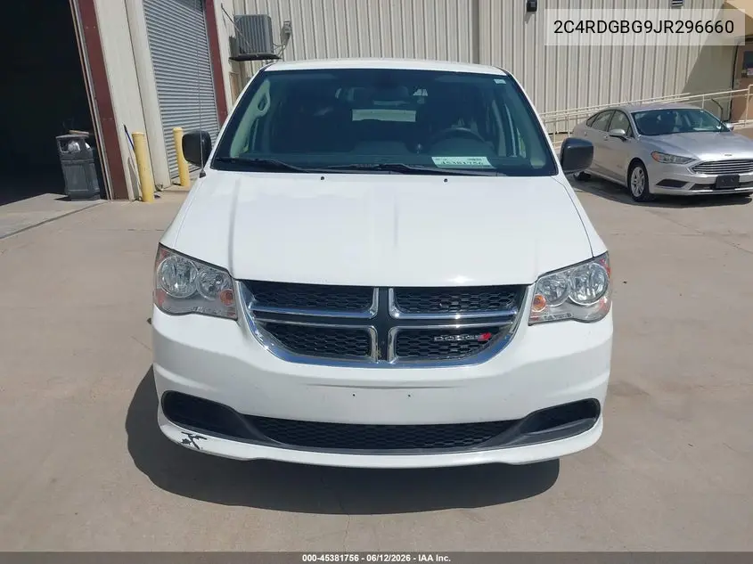 2018 Dodge Grand Caravan Se VIN: 2C4RDGBG9JR296660 Lot: 45381756