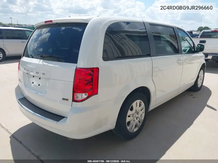 2018 Dodge Grand Caravan Se VIN: 2C4RDGBG9JR296660 Lot: 45381756