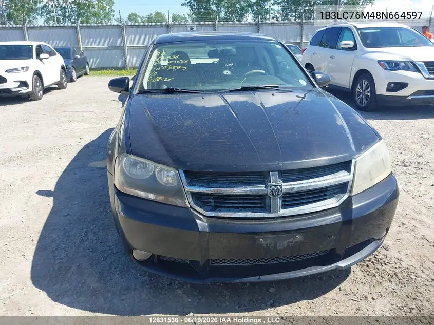2008 Dodge Avenger R/T VIN: 1B3LC76M48N664597 Lot: 12631536